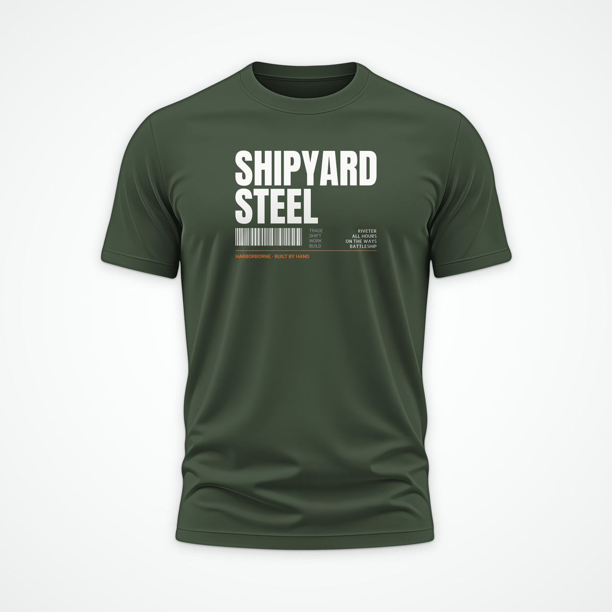 Shipyard Steel Tag Tee in Olive