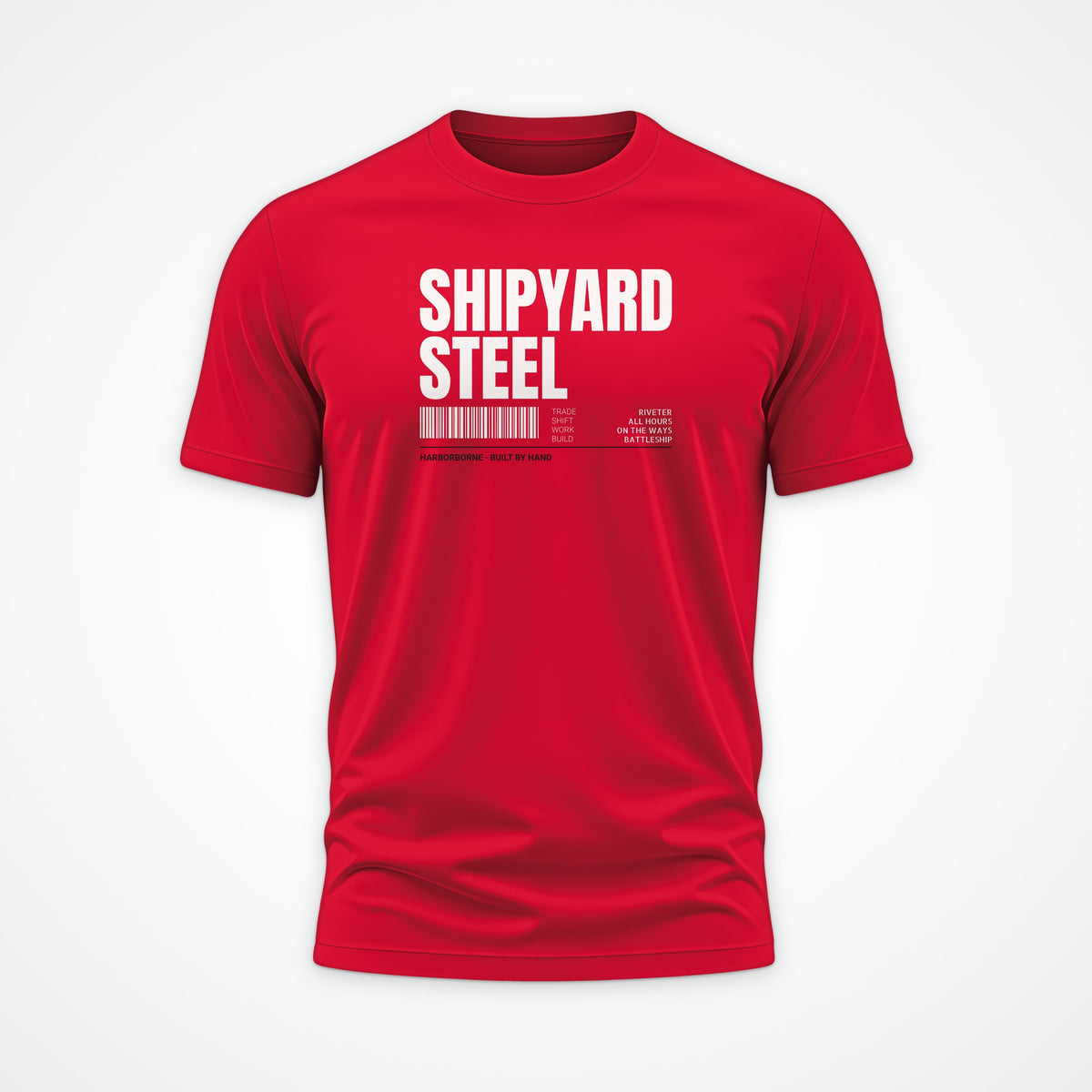 Shipyard Steel Tag Tee in Red