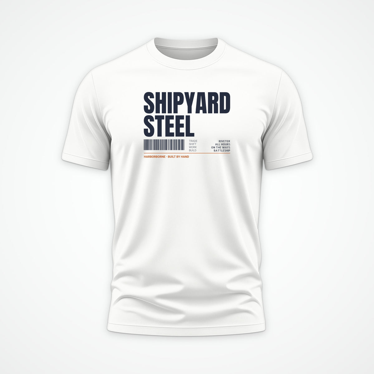 Shipyard Steel Tag Tee in White