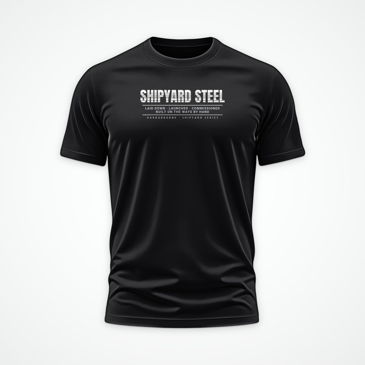 Shipyard Steel Scanline Tee in Black