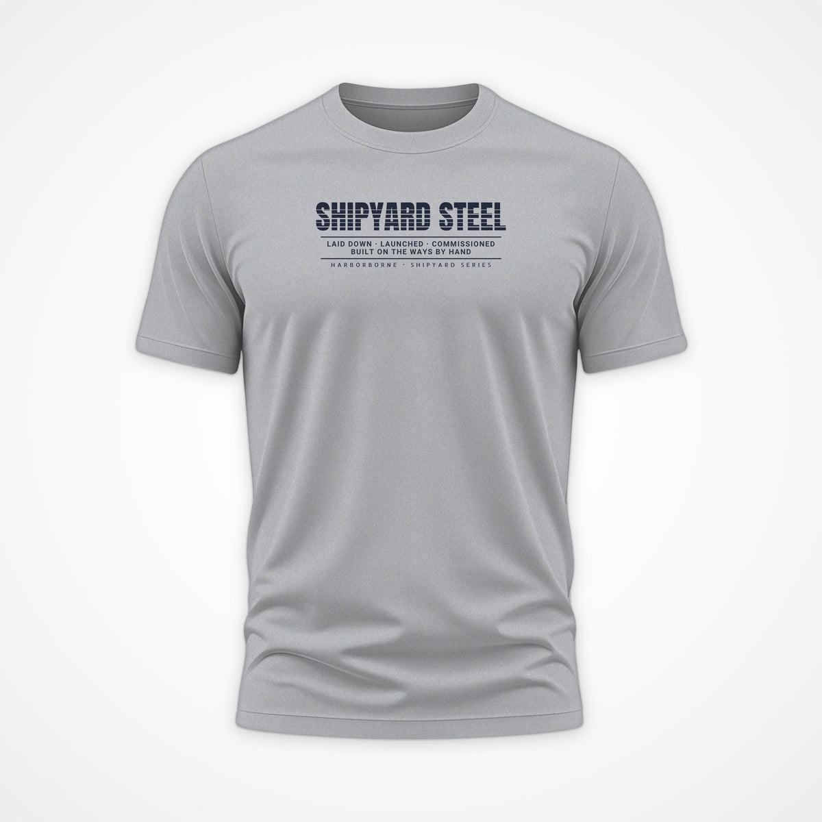 Shipyard Steel Scanline Tee in Heather Grey