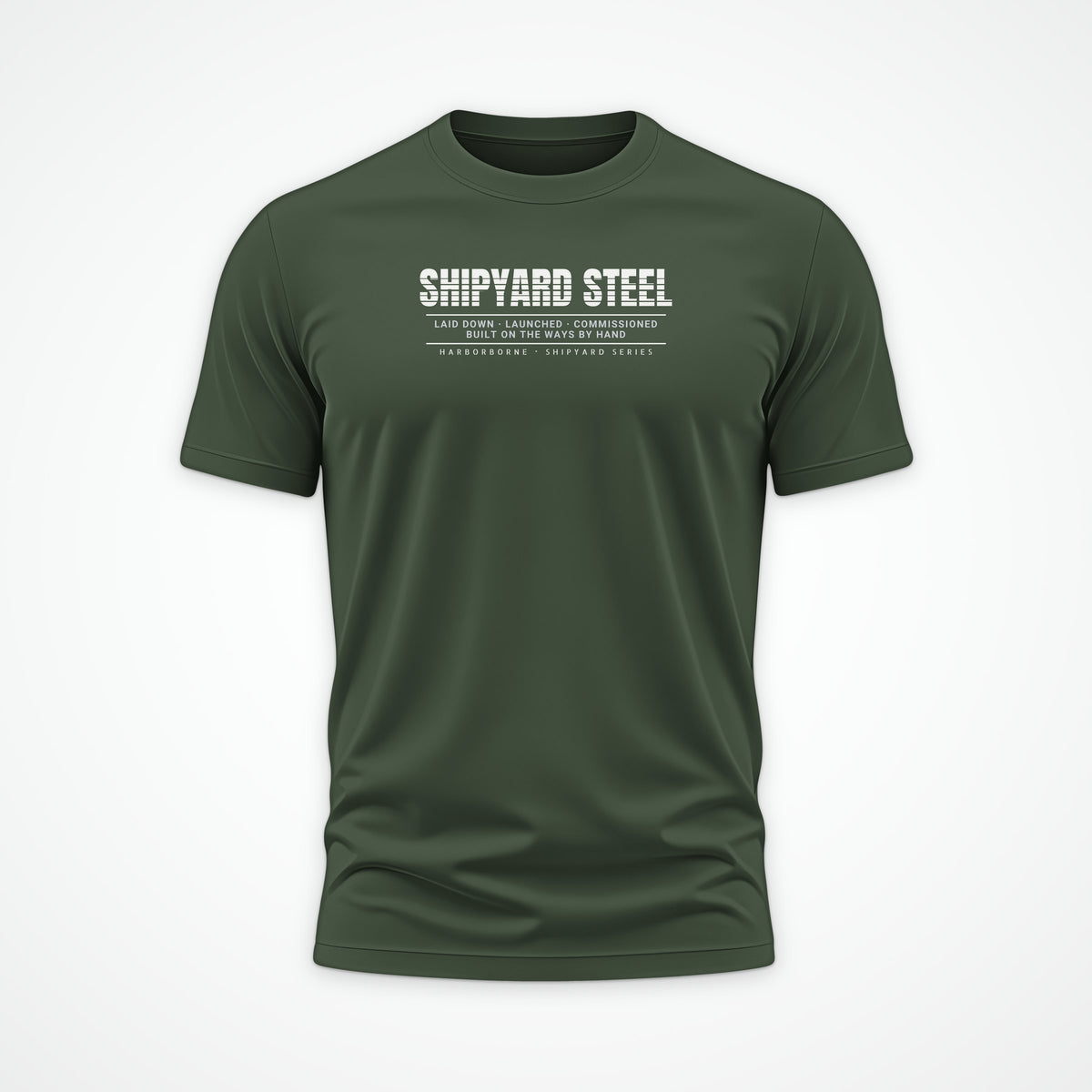 Shipyard Steel Scanline Tee in Olive