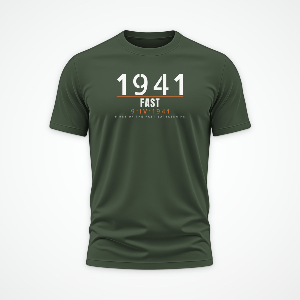 Fast Battleship 1941 Timestamp Tee in Olive