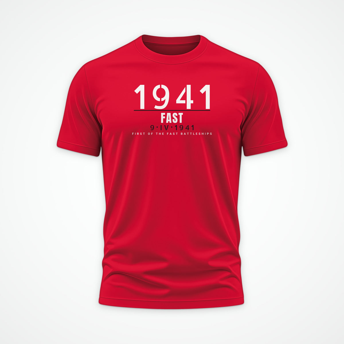 Fast Battleship 1941 Timestamp Tee in Red