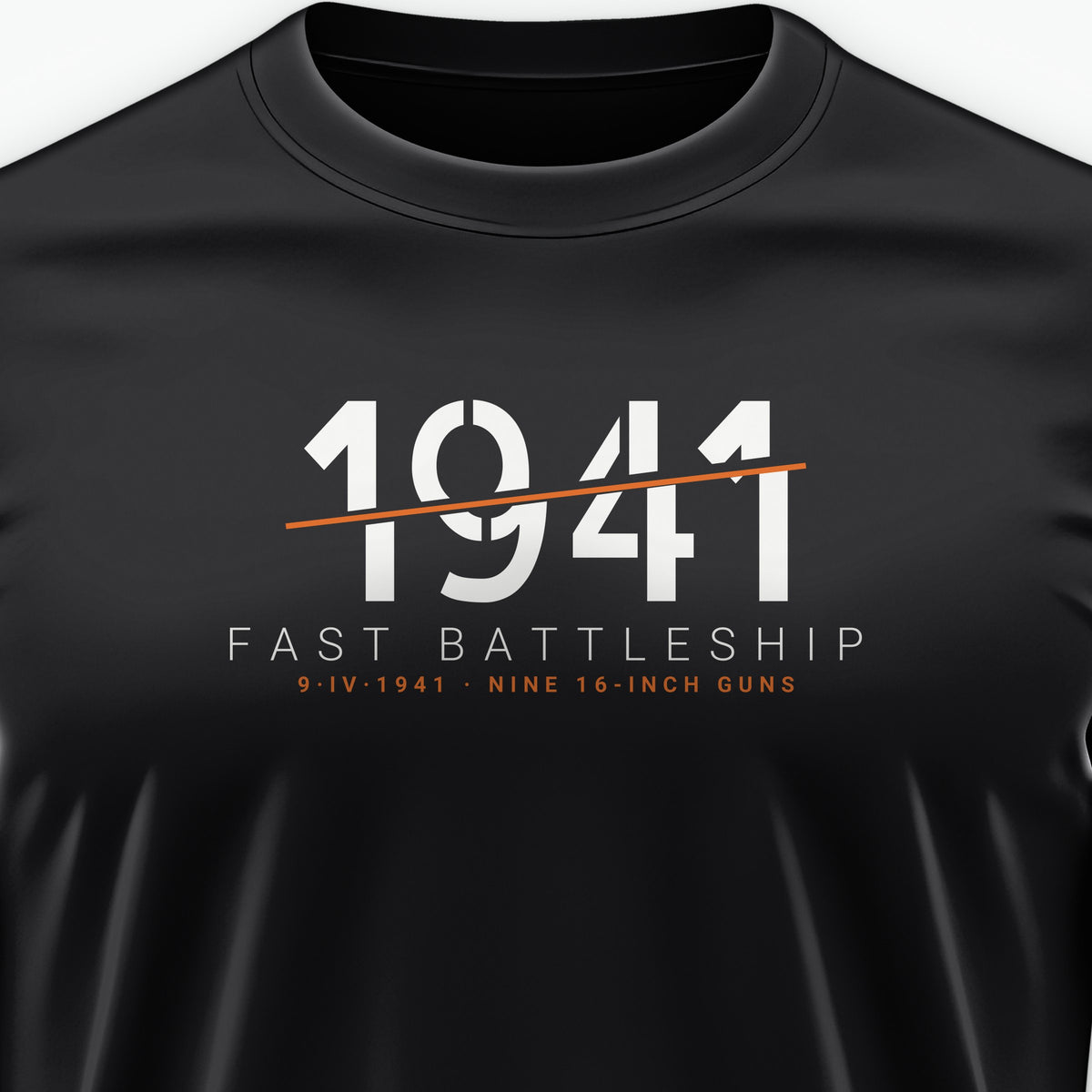 Fast Battleship 1941 Sliced Tee, front print detail