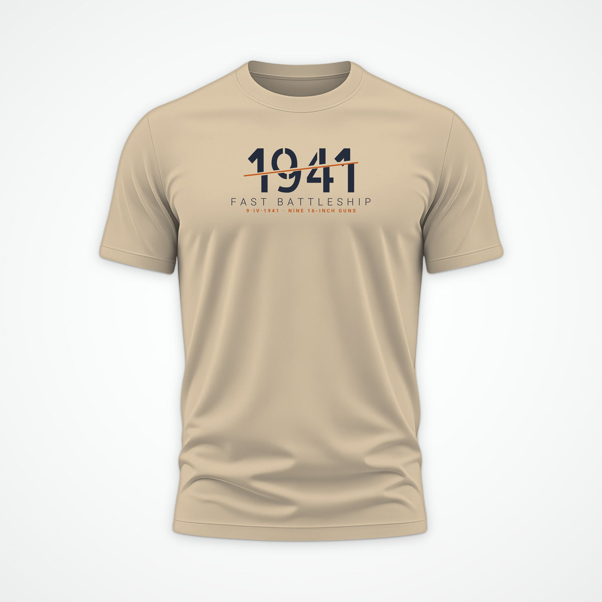 Fast Battleship 1941 Sliced Tee in Desert Dust