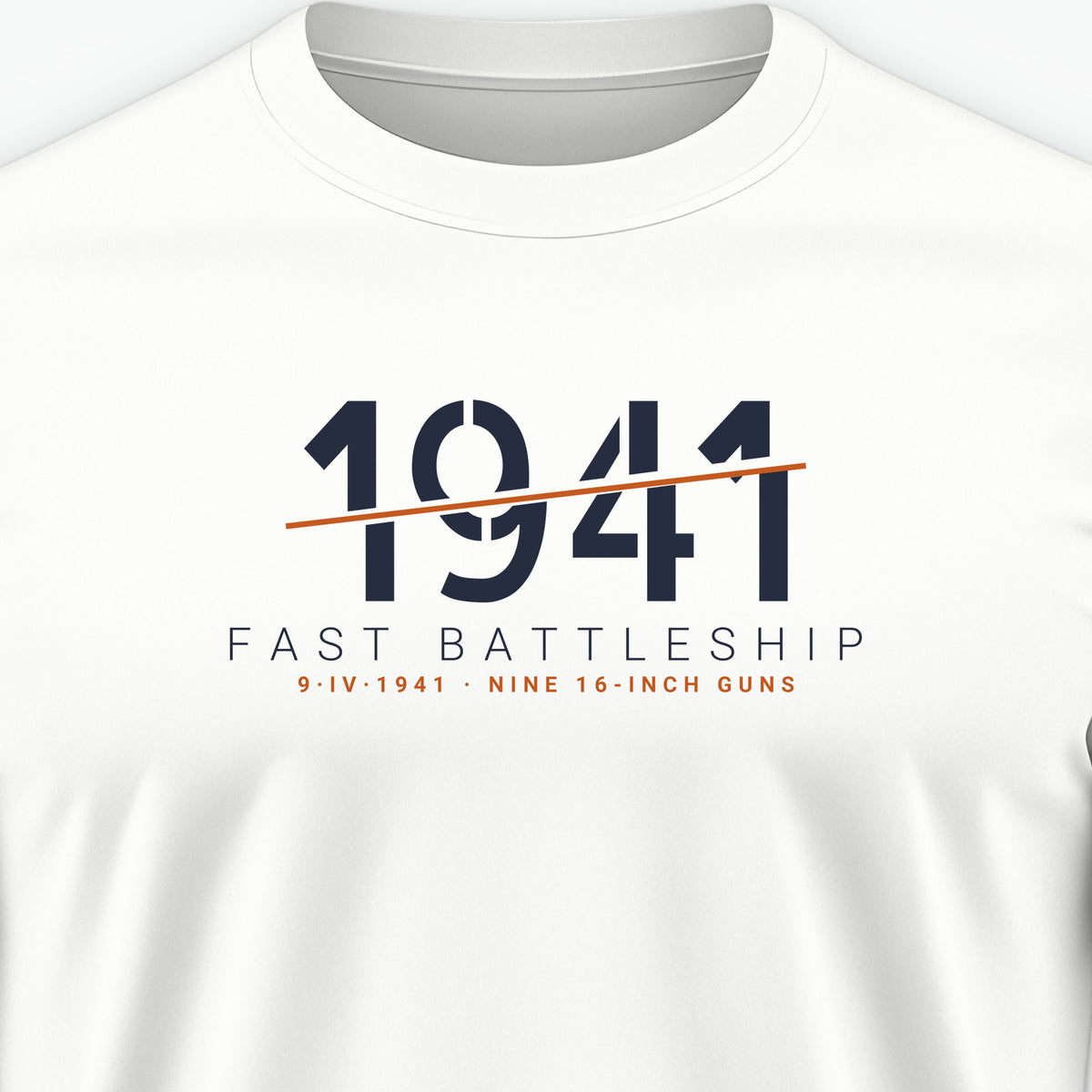 Fast Battleship 1941 Sliced Tee, front print detail