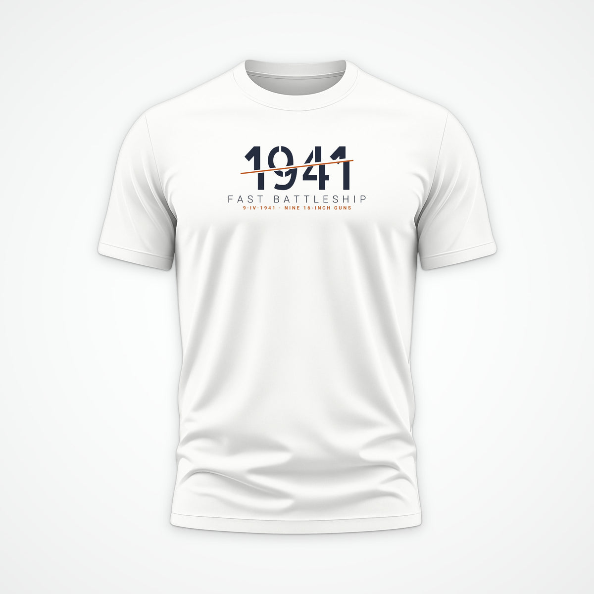 Fast Battleship 1941 Sliced Tee in White