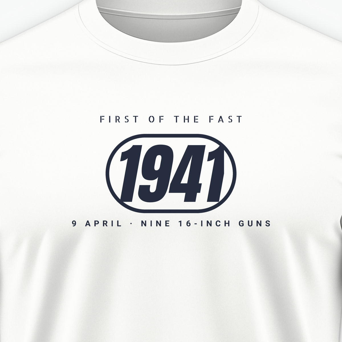Fast Battleship 1941 Pill Tee, front print detail