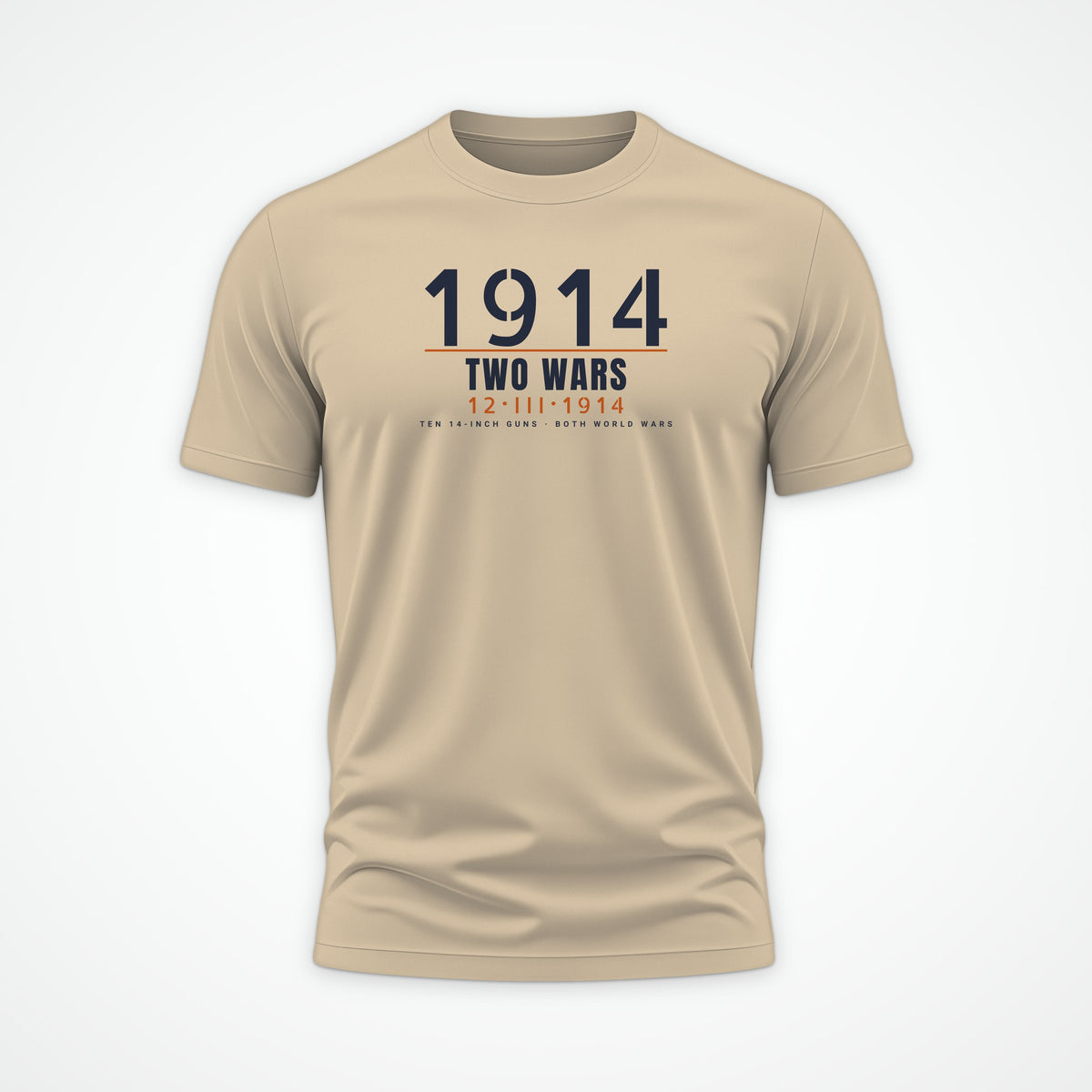Two-War Battleship Timestamp Tee in Desert Dust
