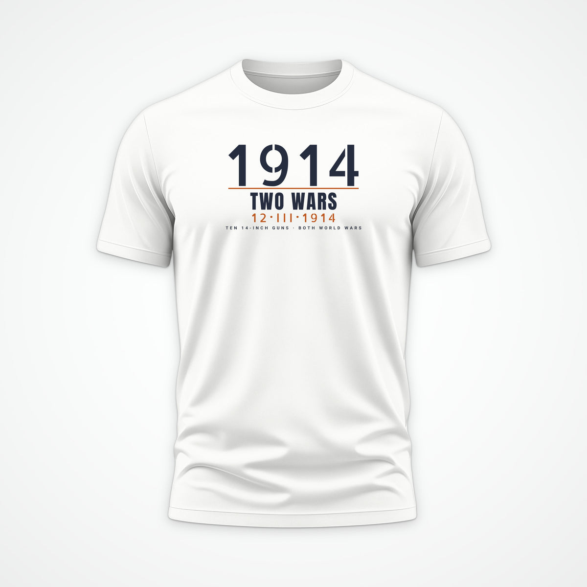 Two-War Battleship Timestamp Tee in White