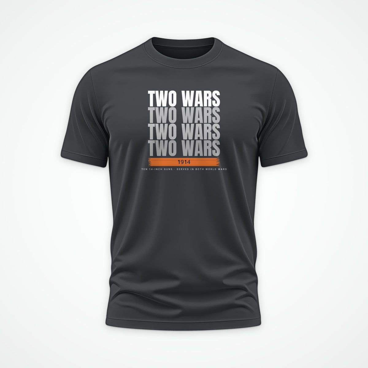 Two-War Battleship Echo Tee in Anthracite