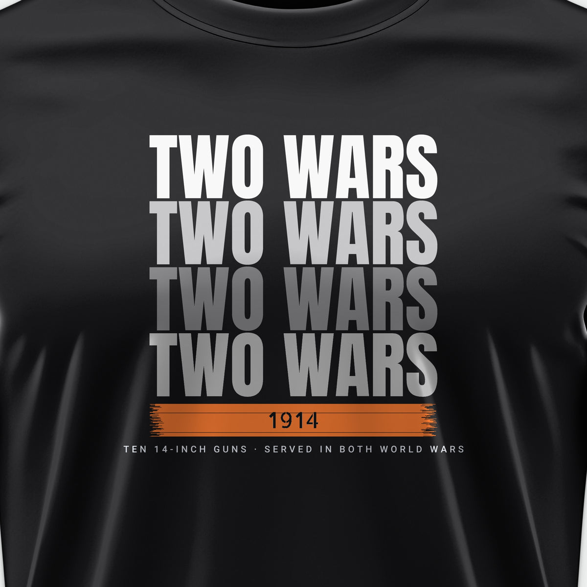 Two-War Battleship Echo Tee, front print detail
