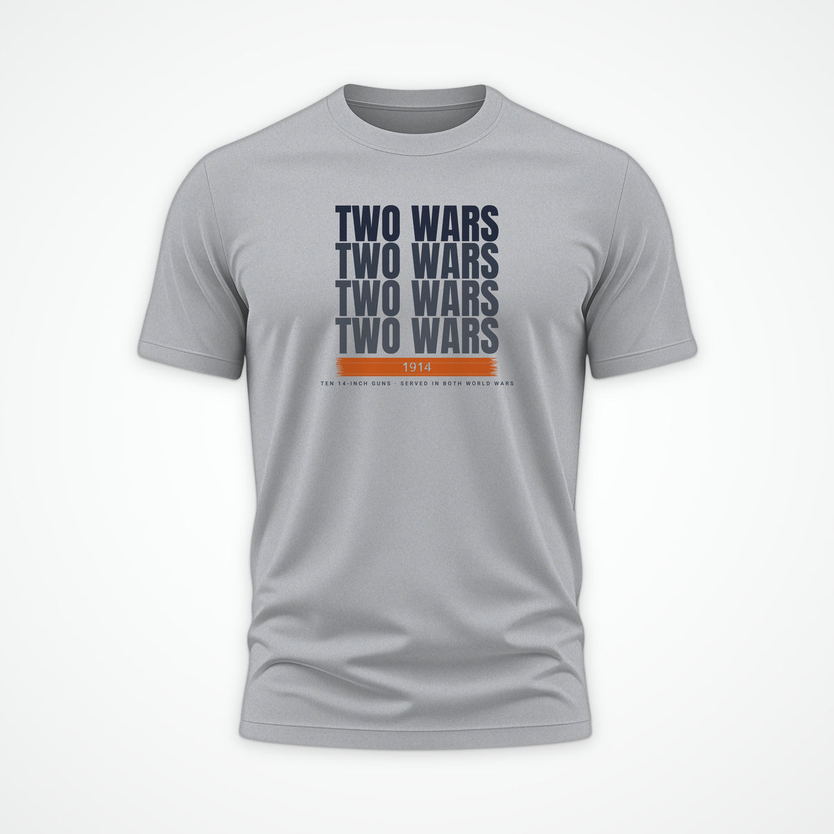 Two-War Battleship Echo Tee in Heather Grey