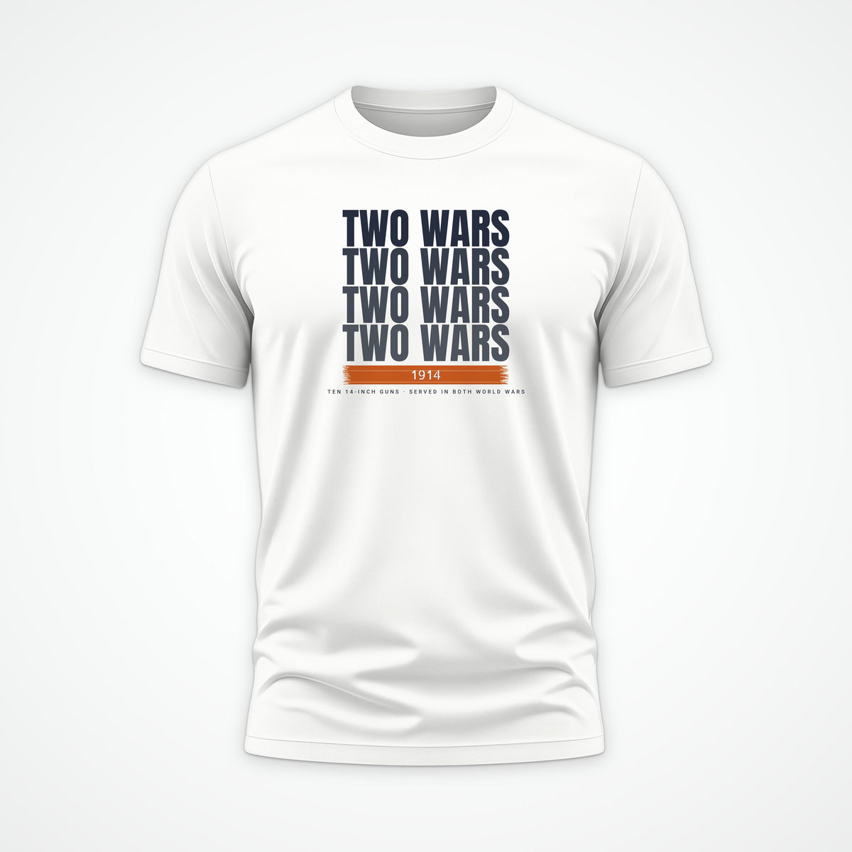 Two-War Battleship Echo Tee in White