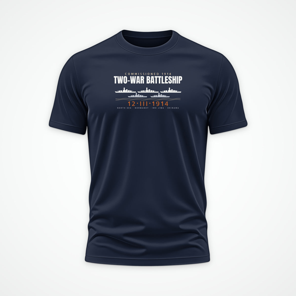 Two-War Battleship Row Tee in French Navy