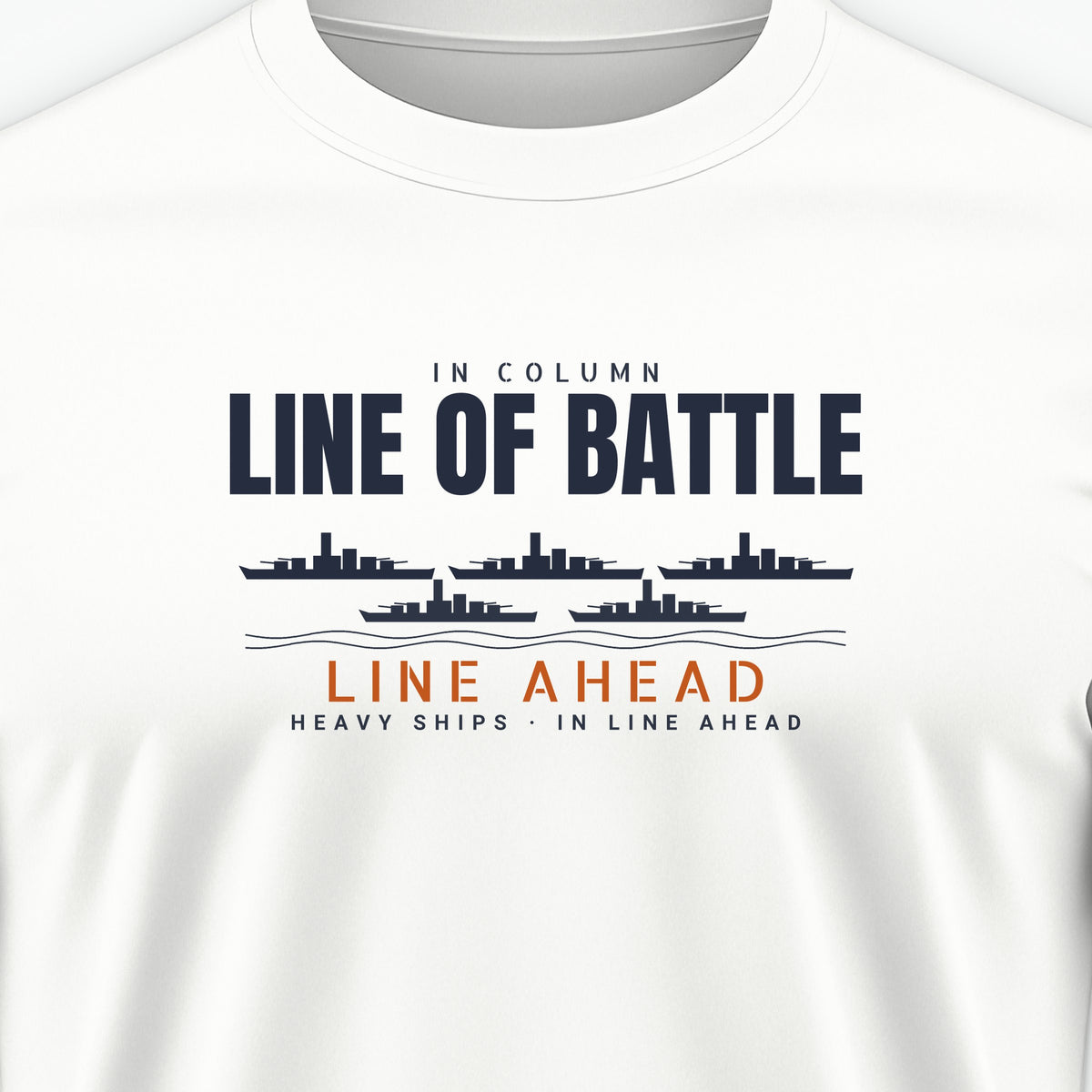Line of Battle Row Tee, front print detail