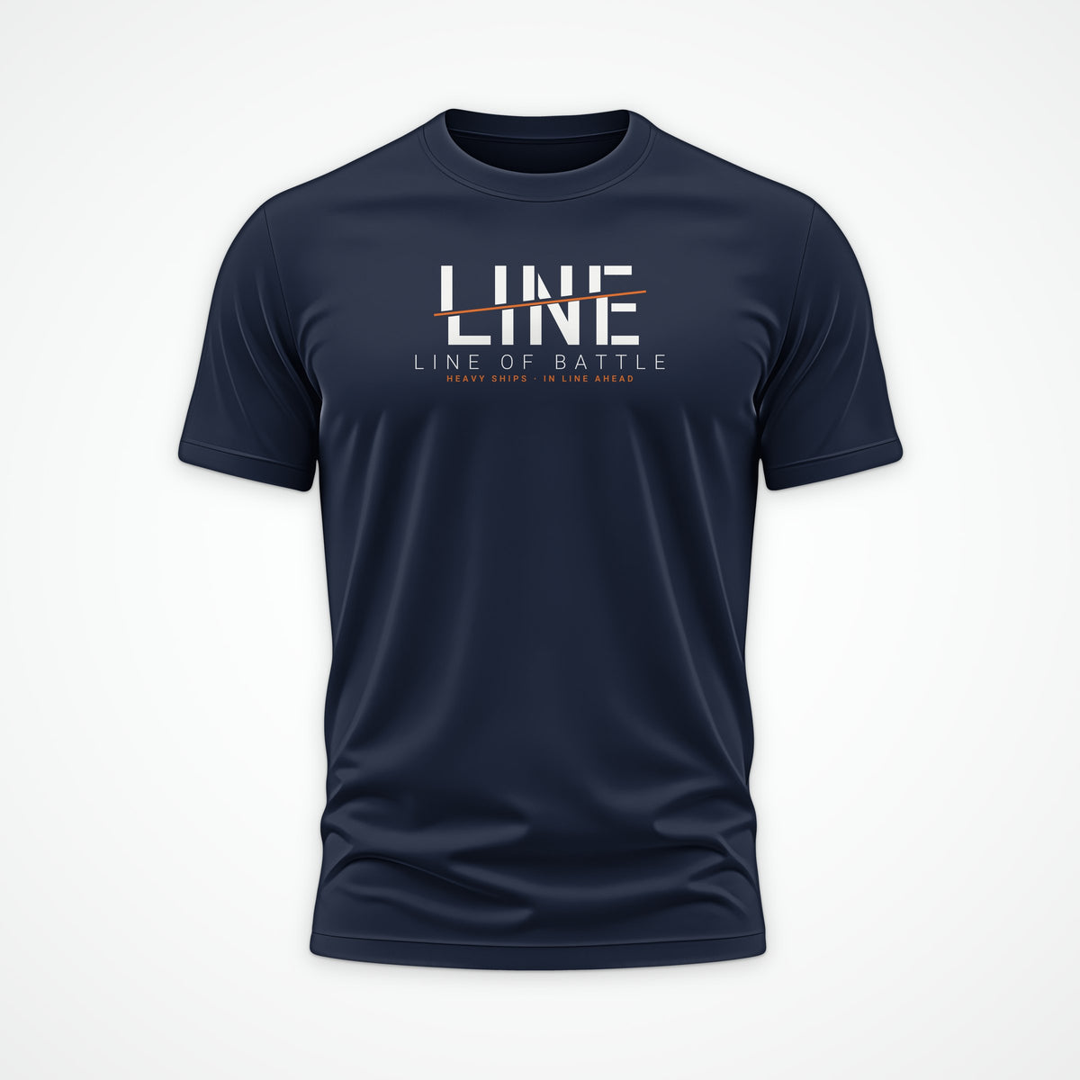 Line of Battle Sliced Tee in French Navy