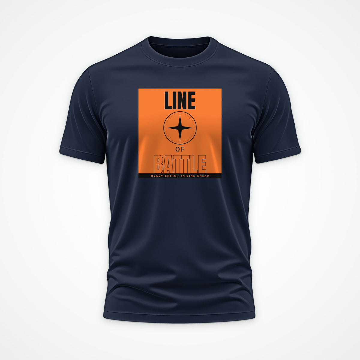 Line of Battle Poster Tee in French Navy
