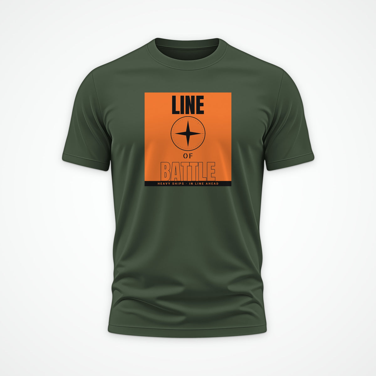 Line of Battle Poster Tee in Olive
