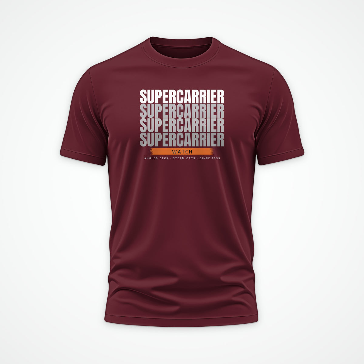 Supercarrier Watch Echo Tee in Burgundy