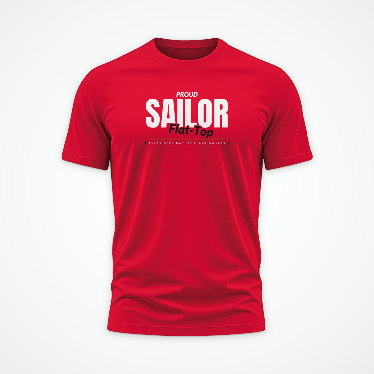 Flat-Top Sailor Club Tee in Red