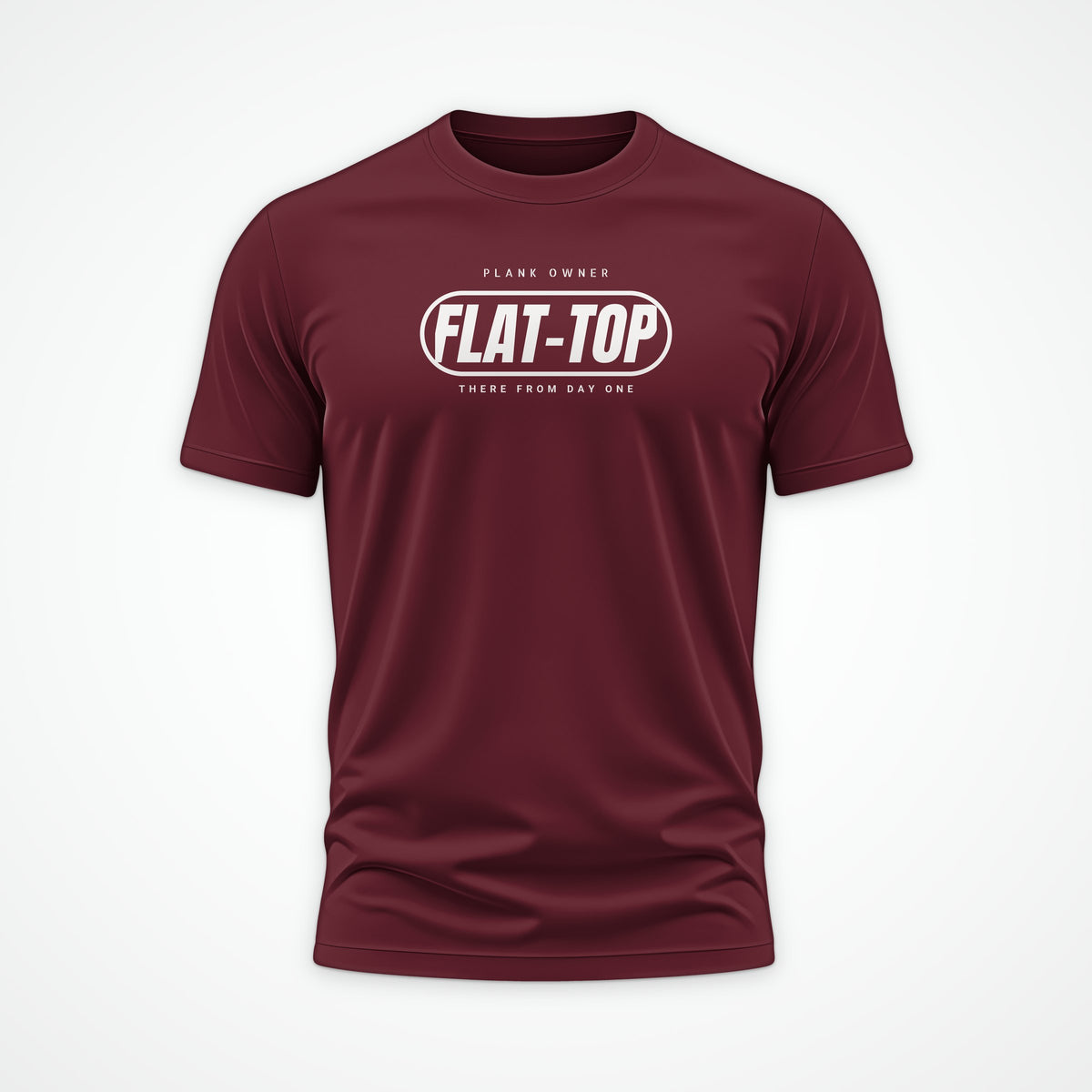 Flat-Top Sailor Plank Owner Tee in Burgundy