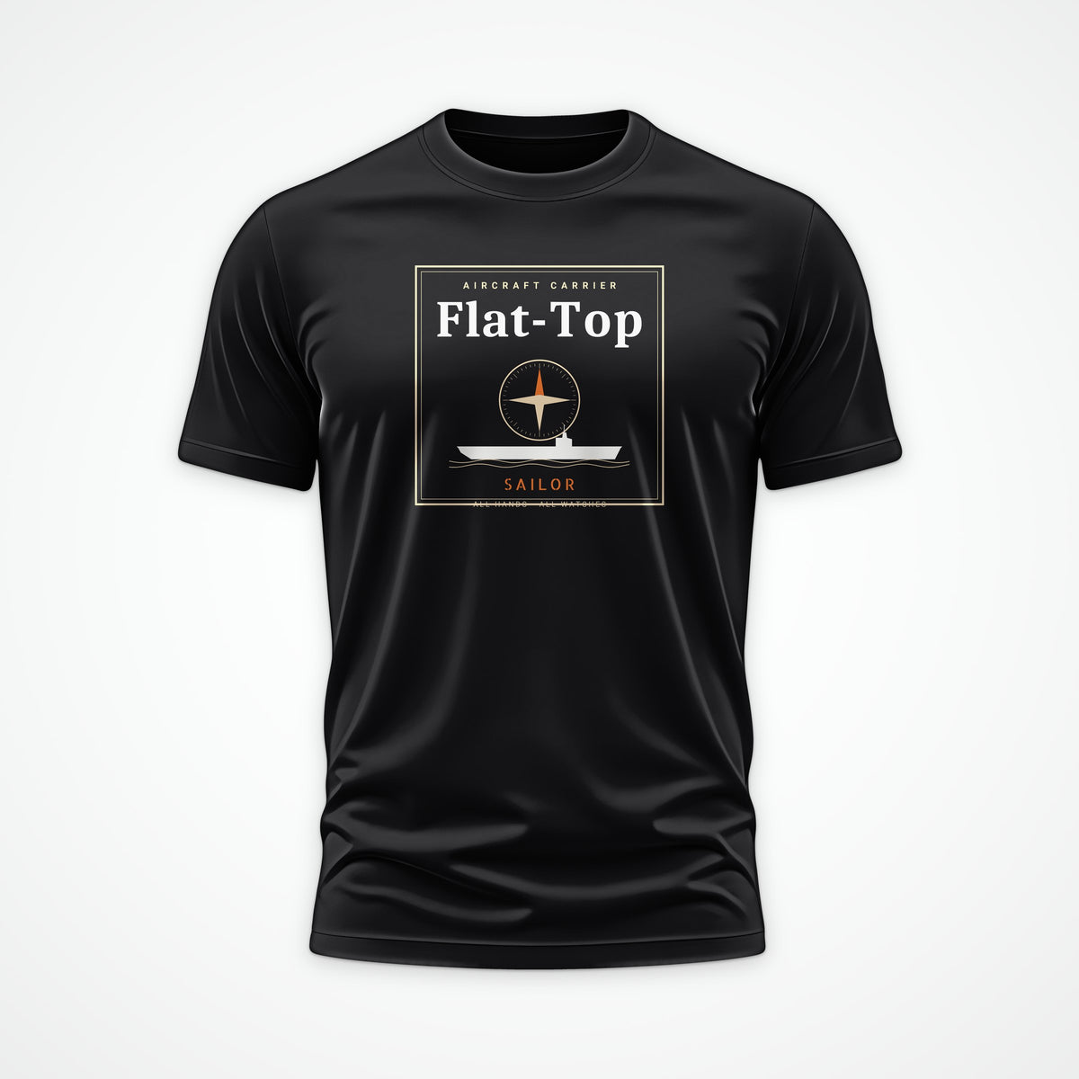 Flat-Top Sailor Frame Tee in Black