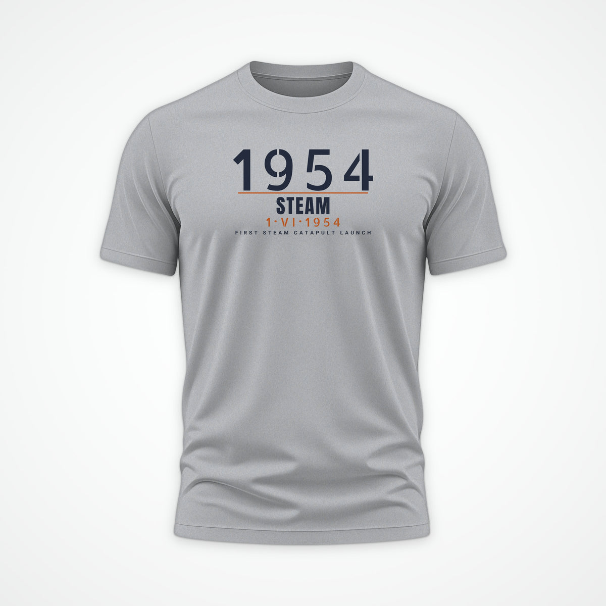 Steam Cat Era Timestamp Tee in Heather Grey