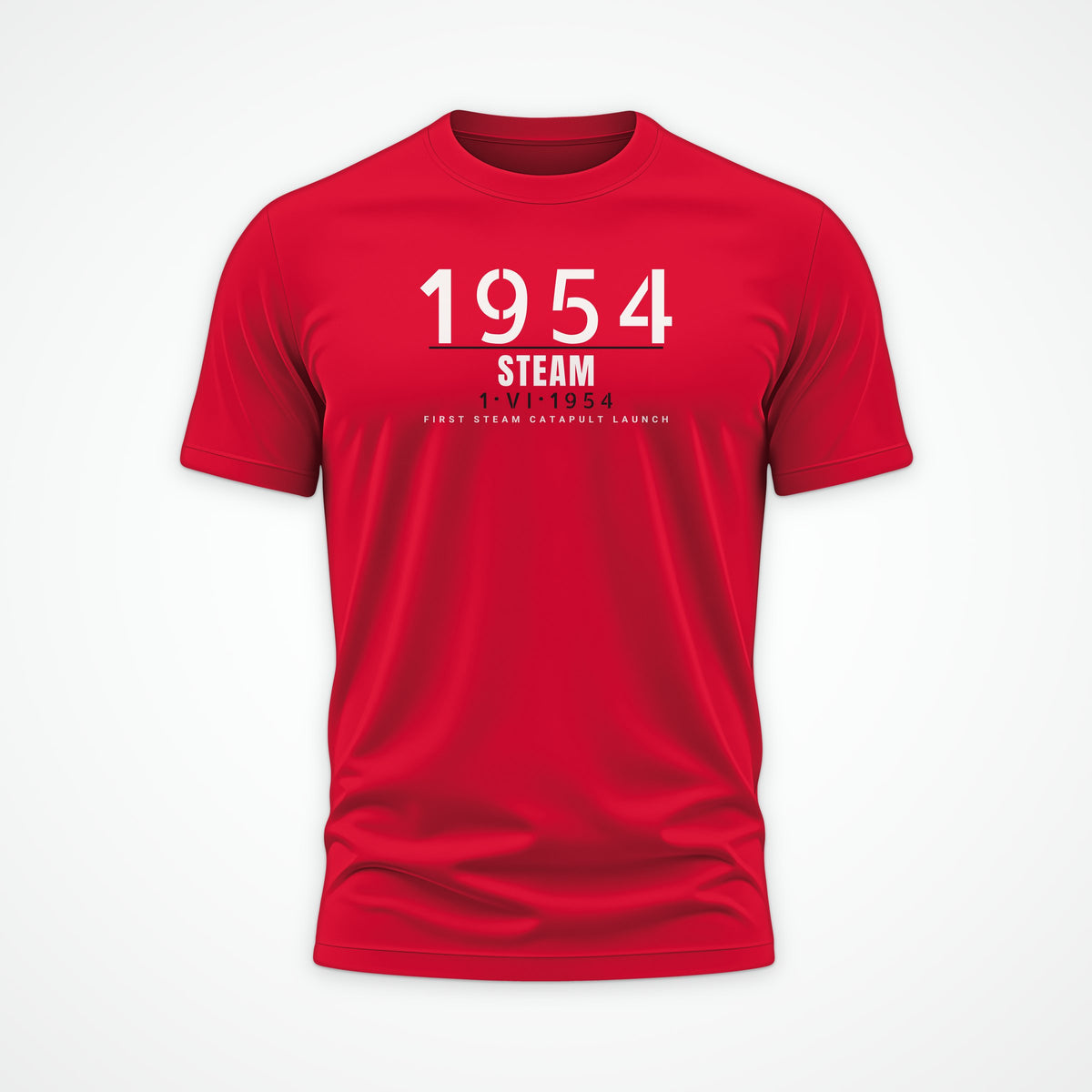 Steam Cat Era Timestamp Tee in Red