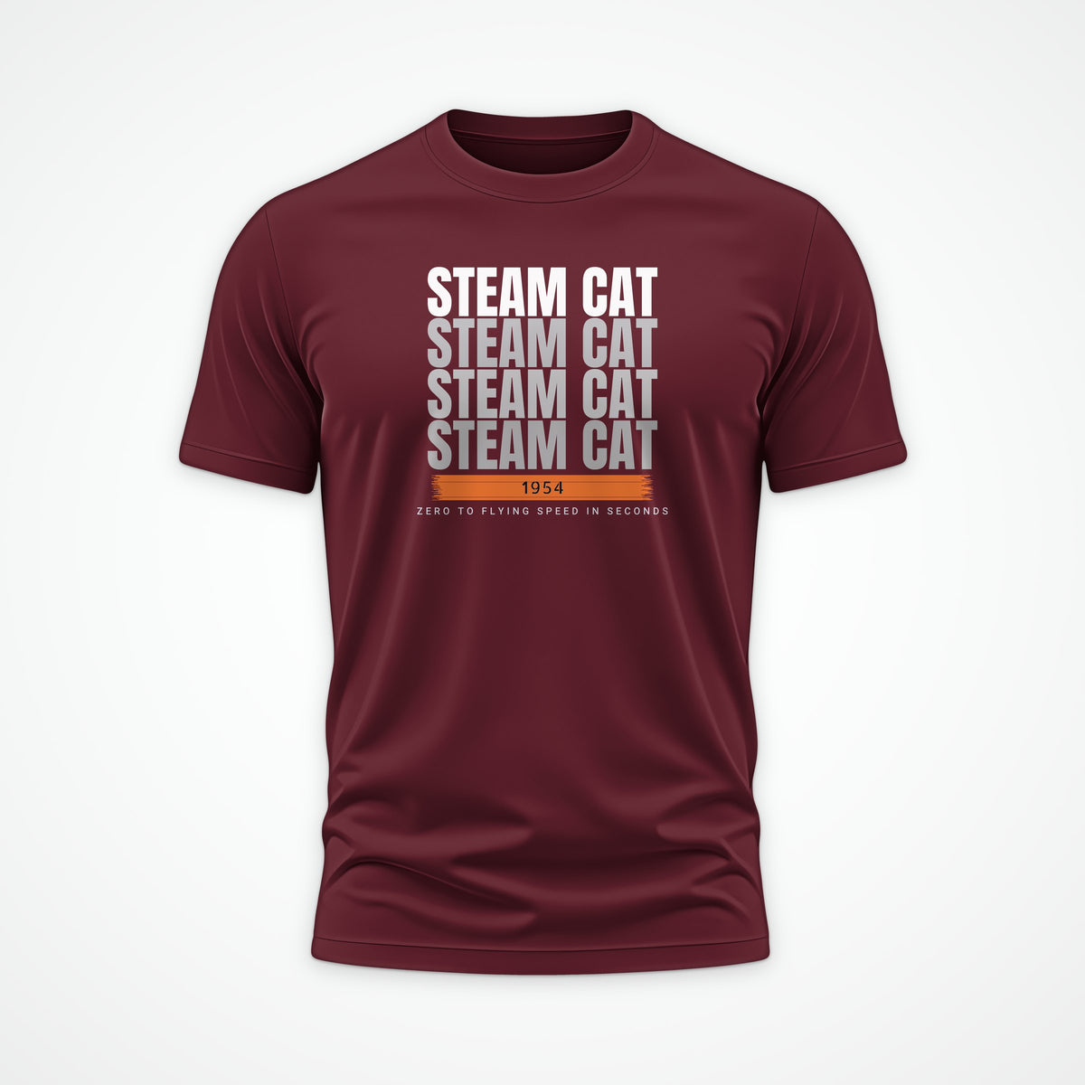 Steam Cat Era Echo Tee in Burgundy