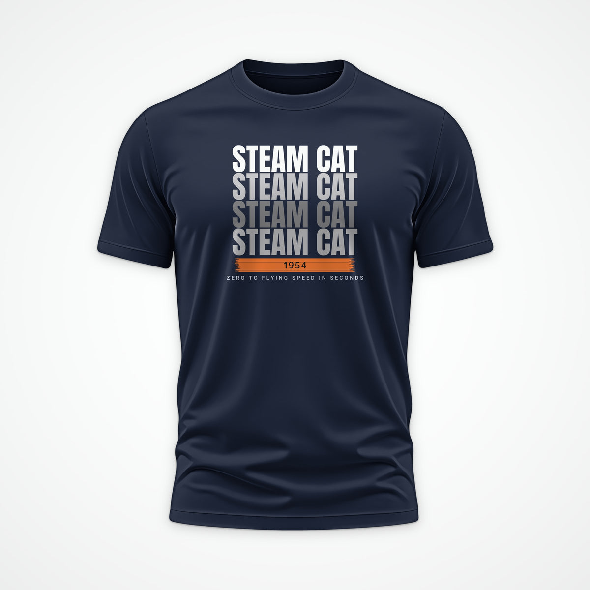 Steam Cat Era Echo Tee in French Navy