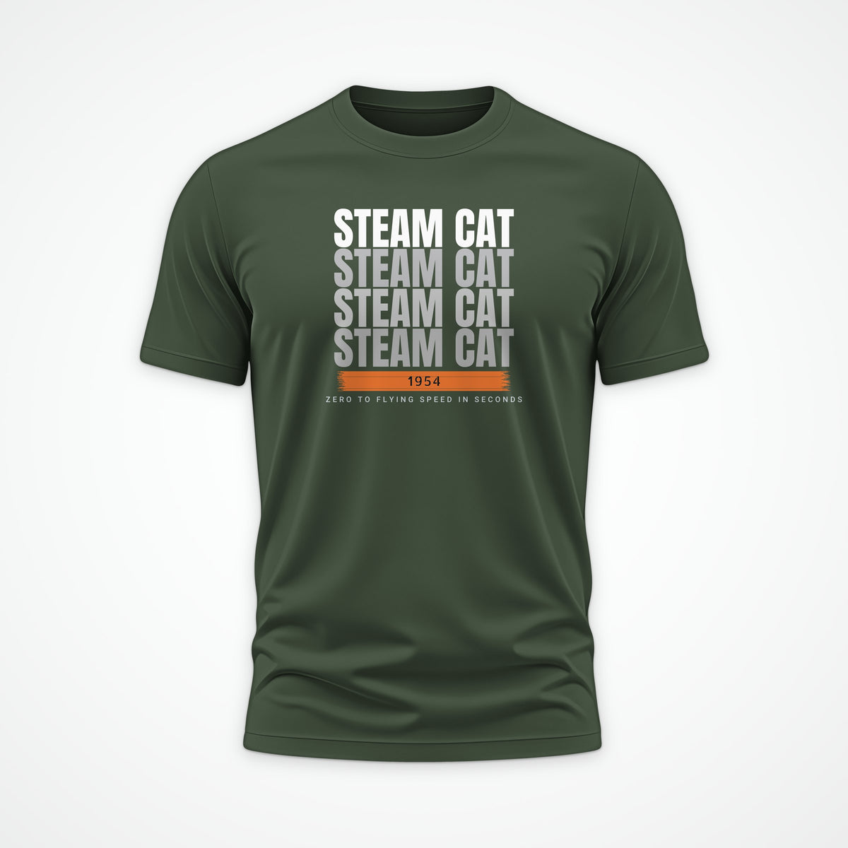 Steam Cat Era Echo Tee in Olive