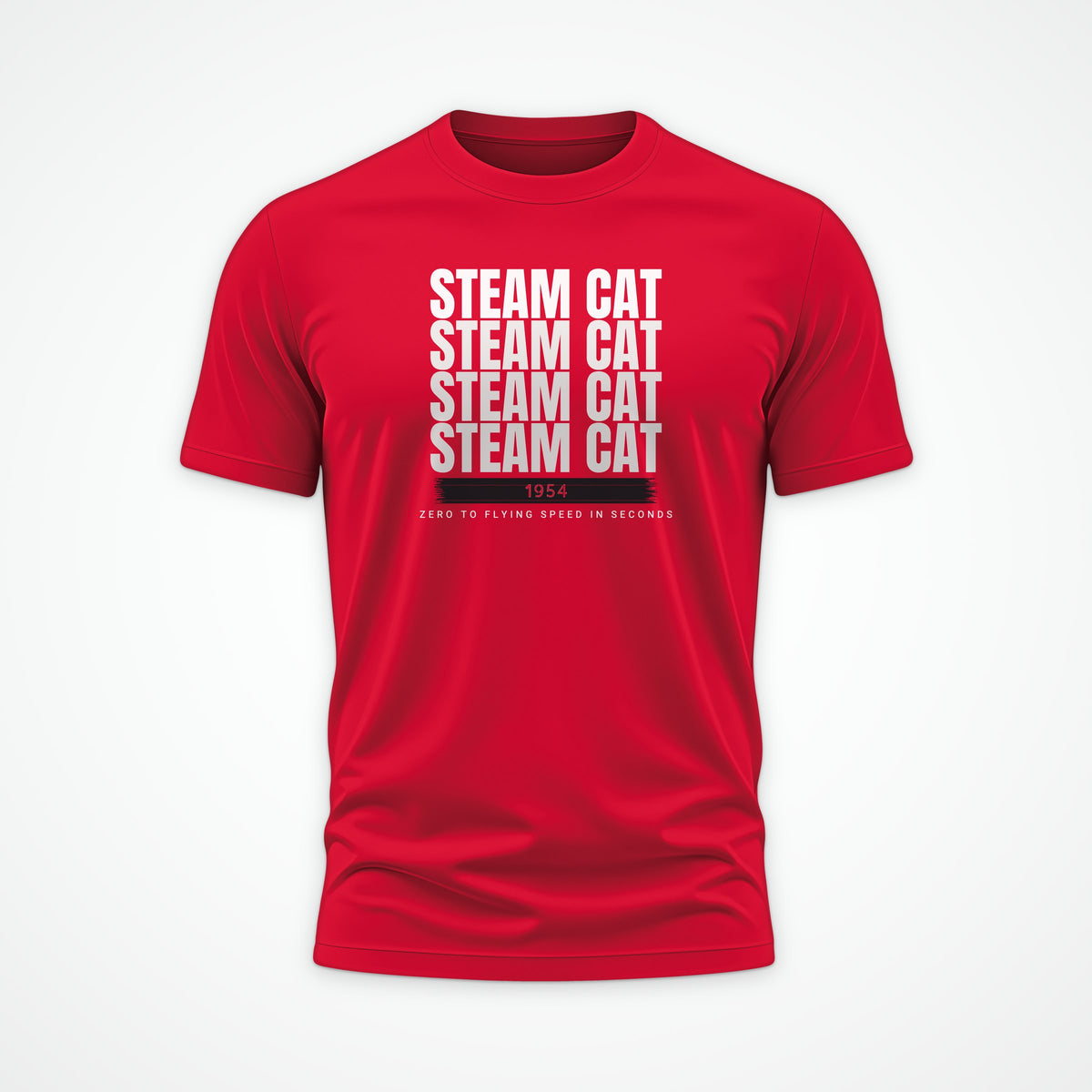Steam Cat Era Echo Tee in Red