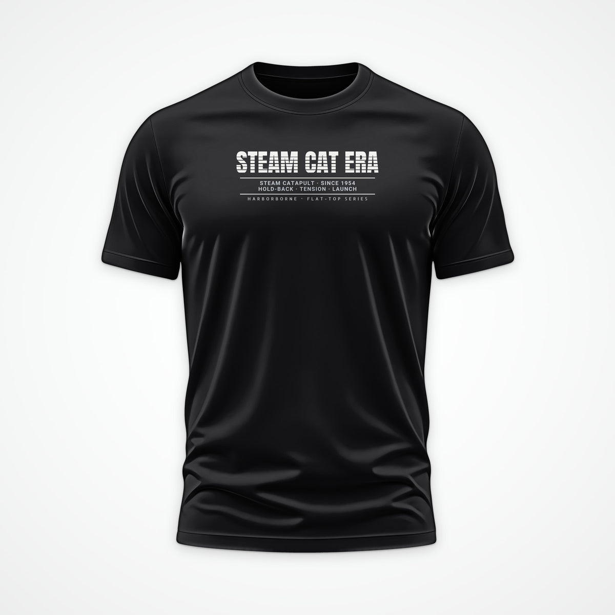 Steam Cat Era Scanline Tee in Black