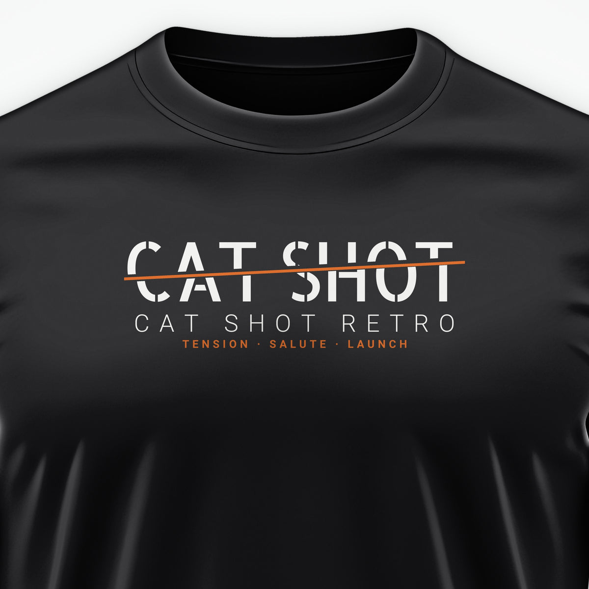 Cat Shot Retro Sliced Tee, front print detail