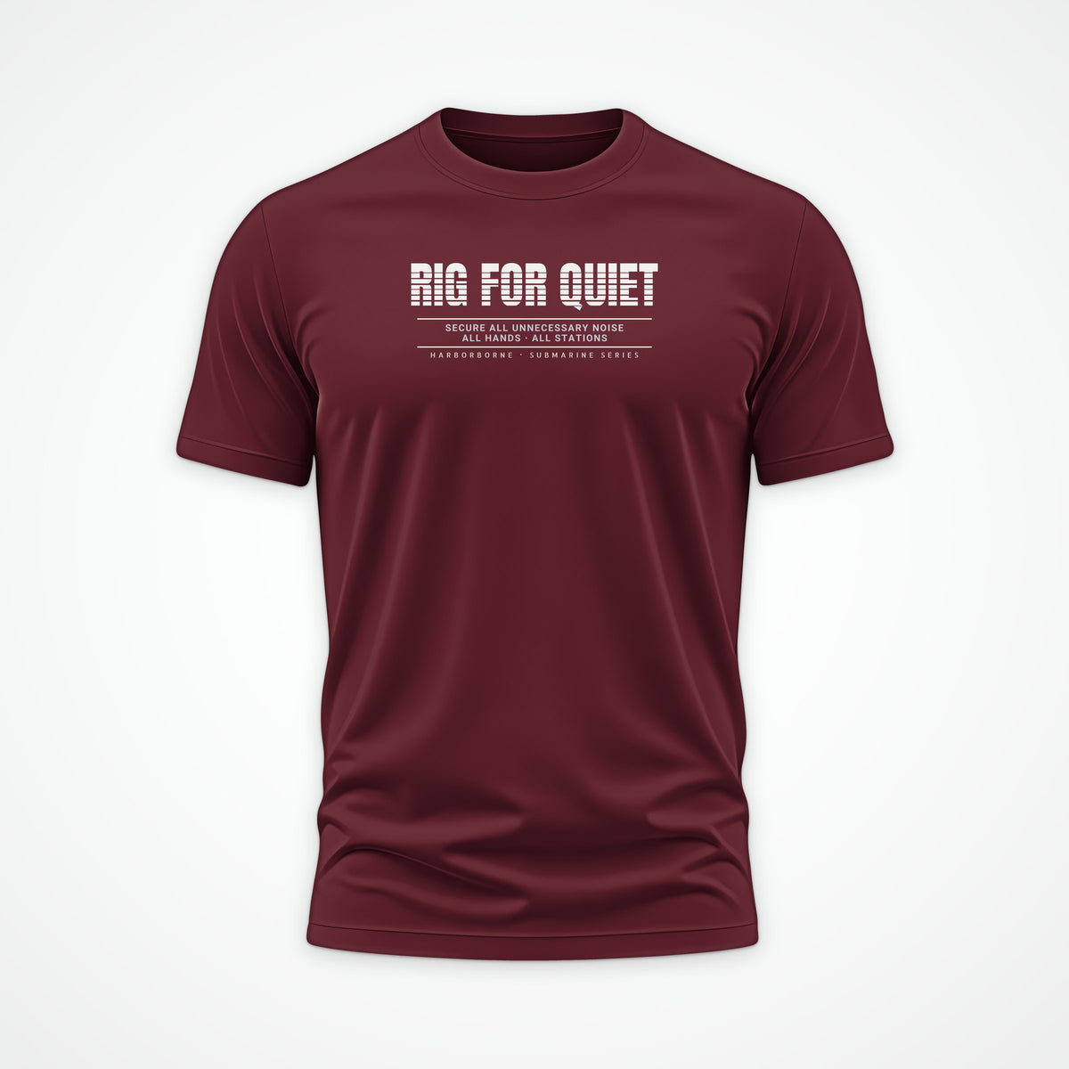 Rig for Quiet Scanline Tee in Burgundy