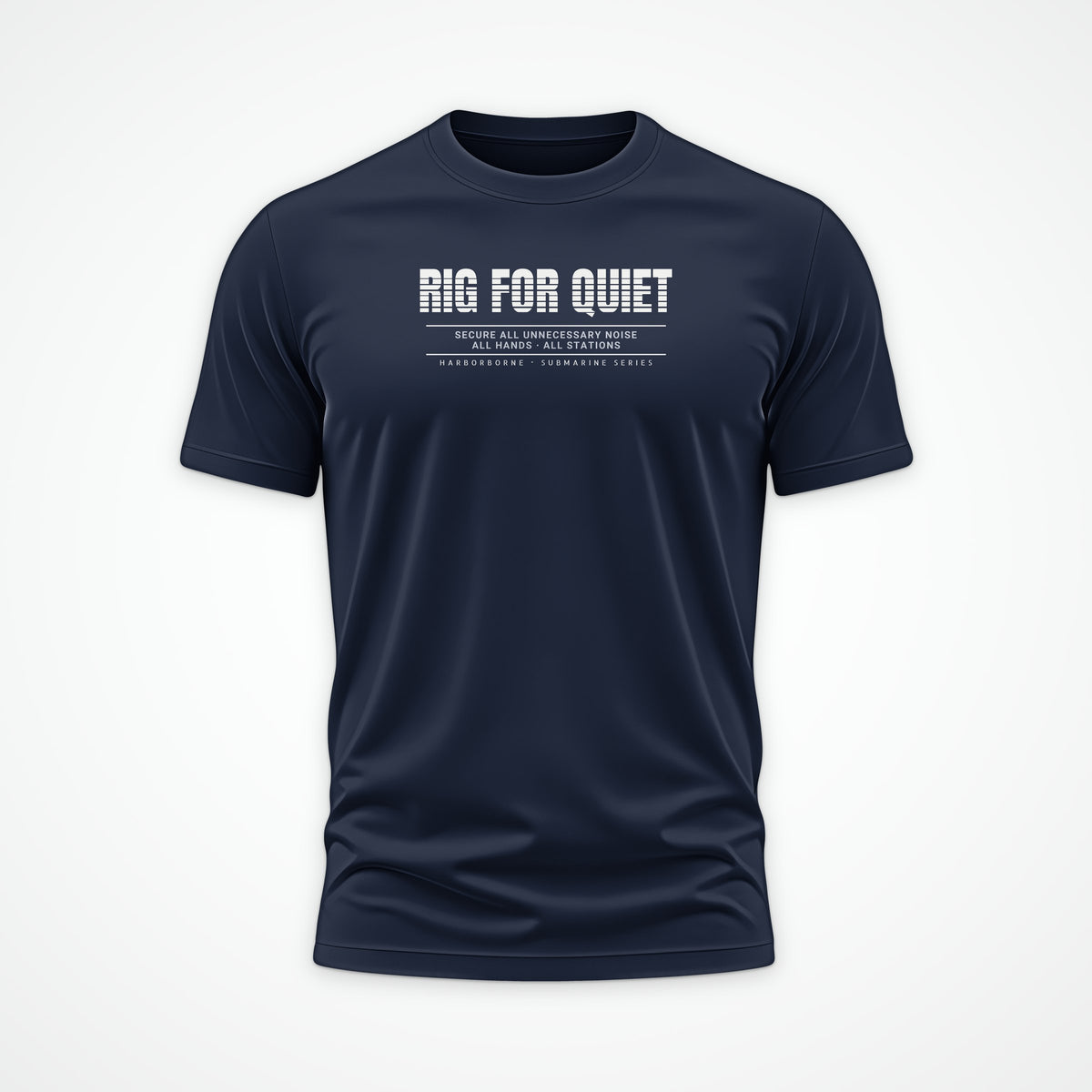 Rig for Quiet Scanline Tee in French Navy