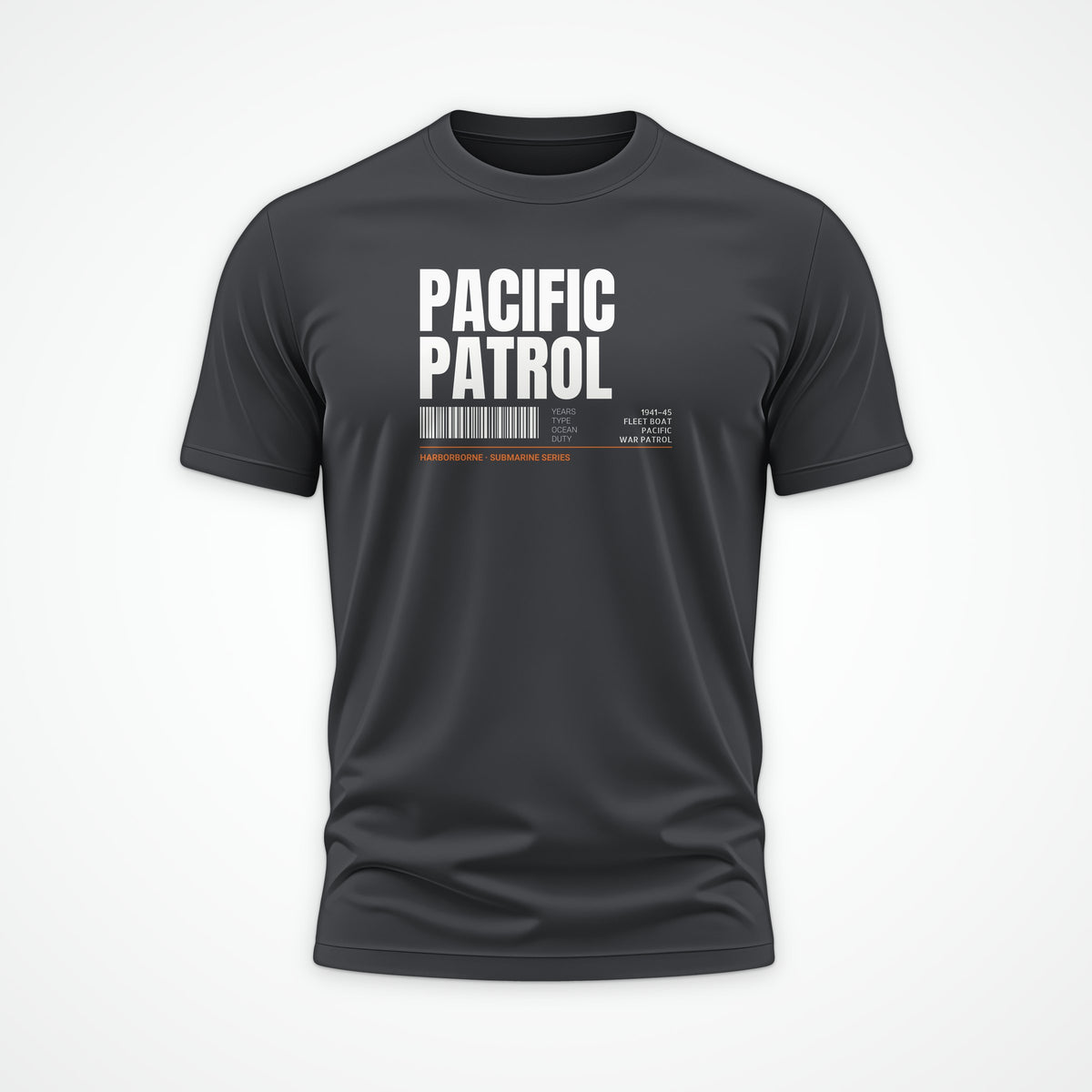 Pacific Patrol 1941–45 Tag Tee in Anthracite