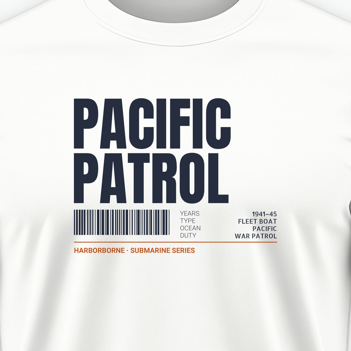 Pacific Patrol 1941–45 Tag Tee, front print detail