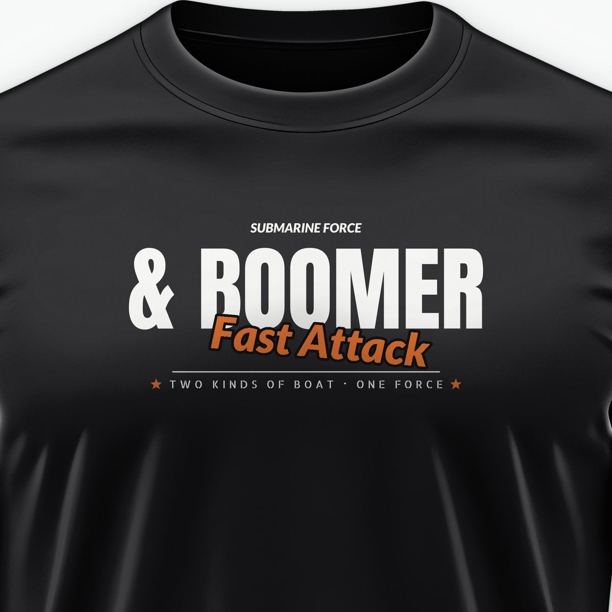 Fast Attack & Boomer Club Tee, front print detail