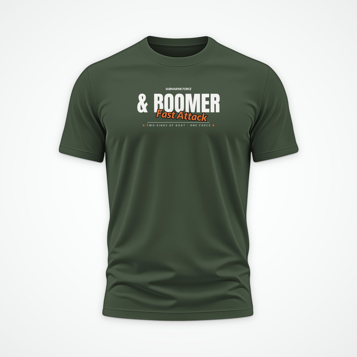 Fast Attack & Boomer Club Tee in Olive