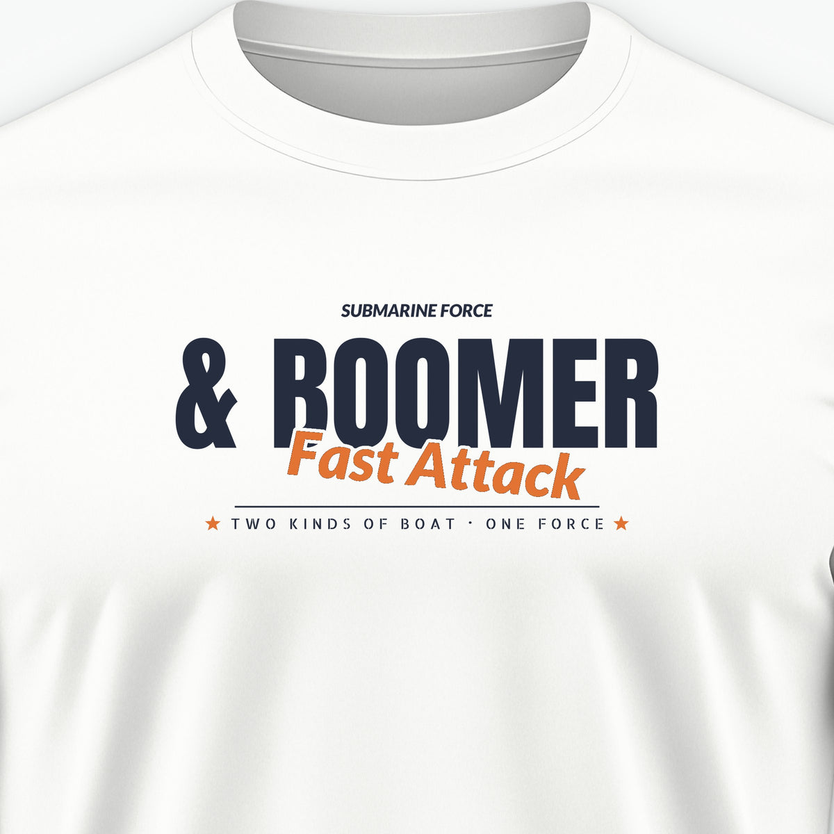 Fast Attack & Boomer Club Tee, front print detail