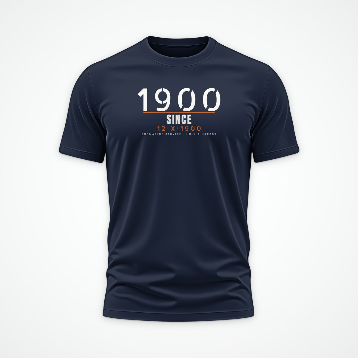 Hull & Harbor Heritage Timestamp Tee in French Navy