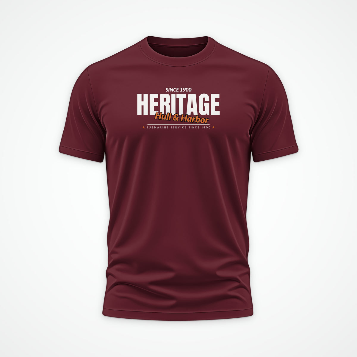 Hull & Harbor Heritage Club Tee in Burgundy