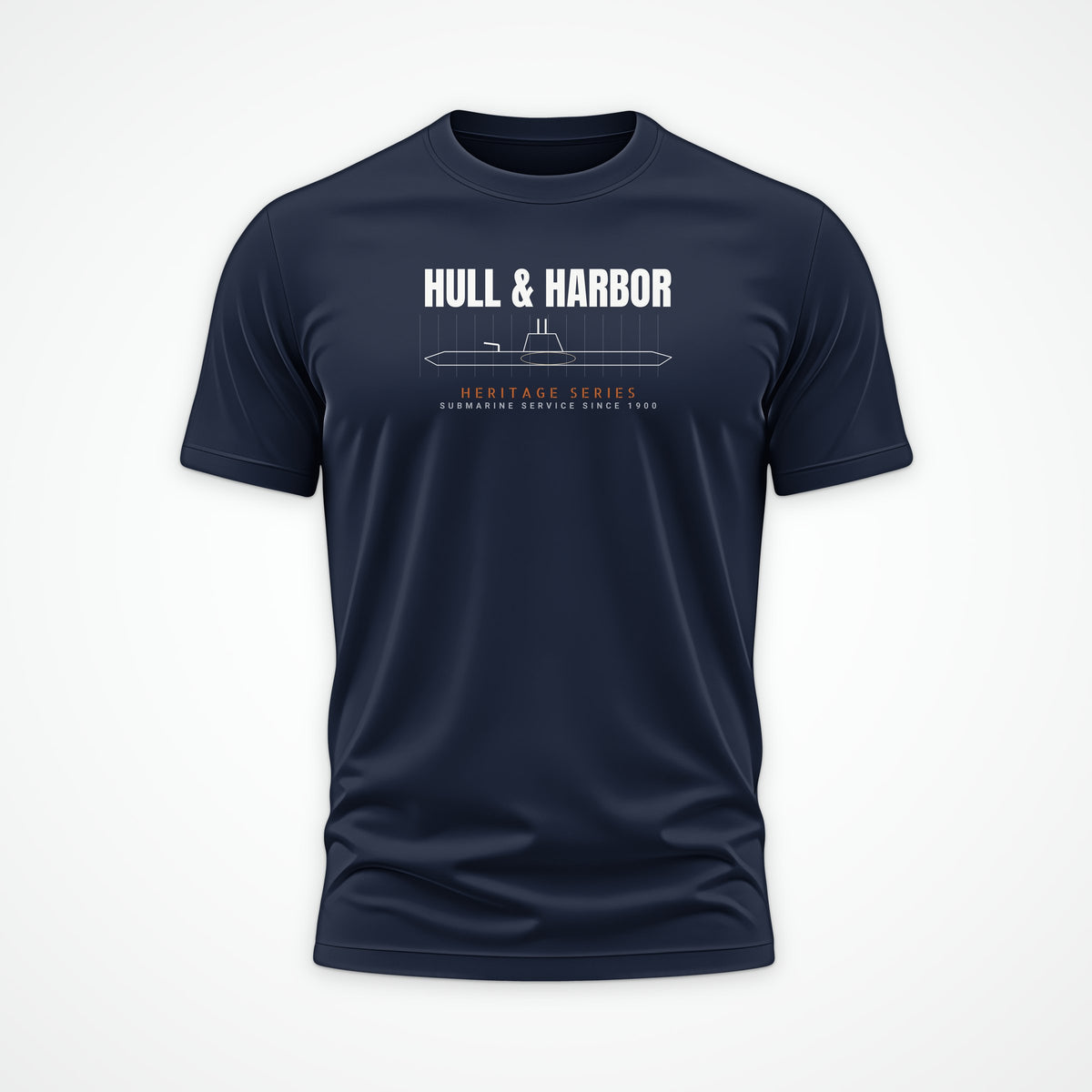 Hull & Harbor Heritage Blueprint Tee in French Navy