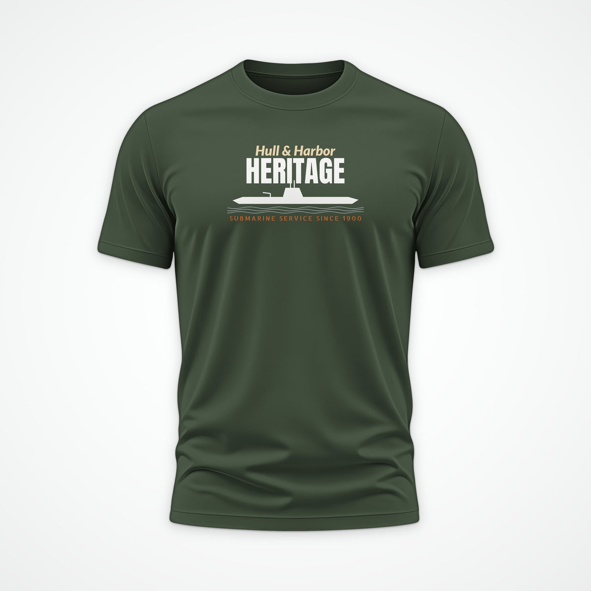 Hull & Harbor Heritage Profile Tee in Olive