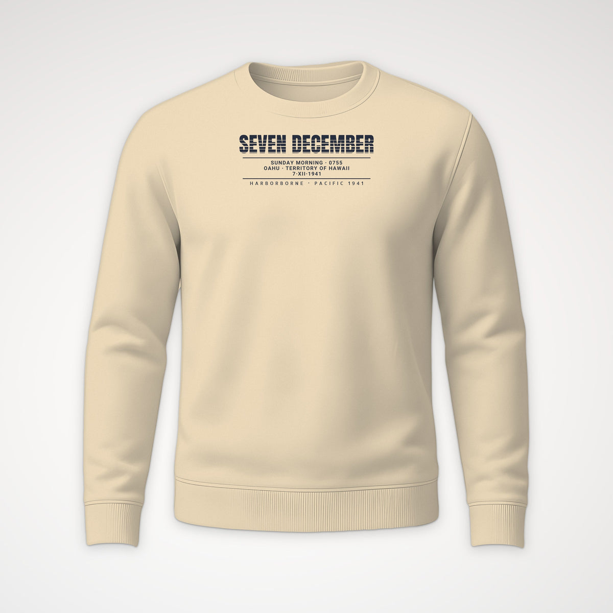 Seven December Scanline Crewneck Sweatshirt in Sand
