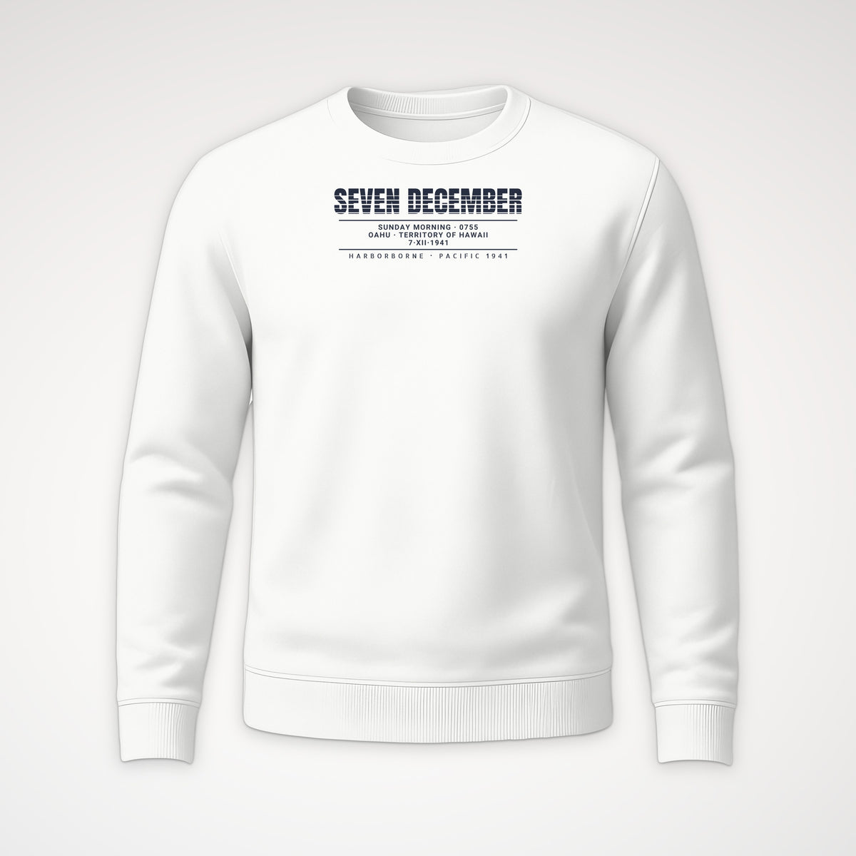 Seven December Scanline Crewneck Sweatshirt in White