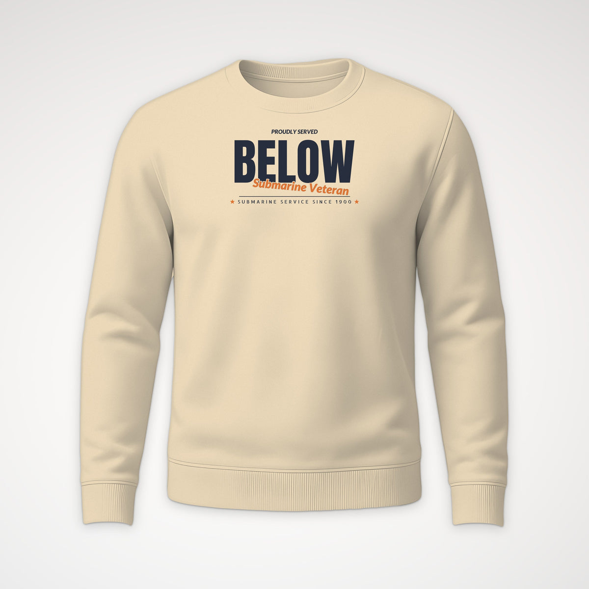Proudly Served Below Club Crewneck Sweatshirt in Sand